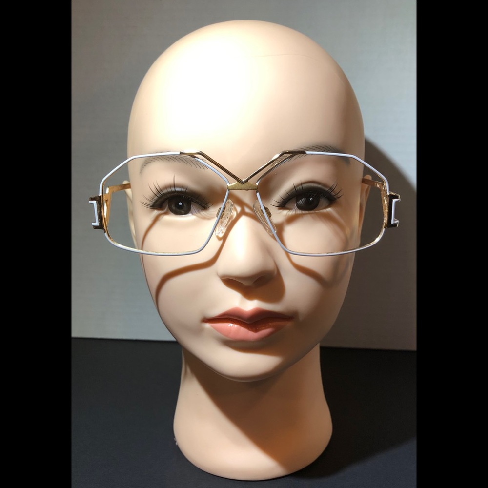 Cazal 234 Eyeglasses Frame White & Gold Germany